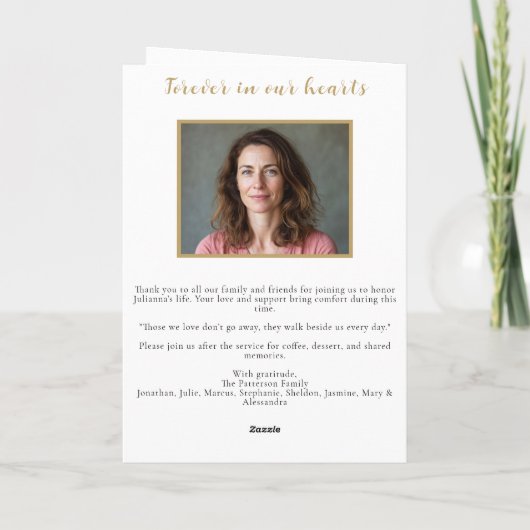 Programme Gold Dragonfly Celebration of Life Funeral Program (Dos)