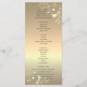 Programme Gold et Emerald Green Wedding Program (Dos)