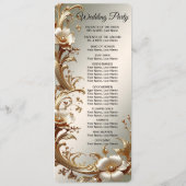 Programme Gold Floral Wedding Program (Dos)