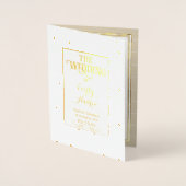 Programme Gold Foil Vintage Mariage damassé (Devant)