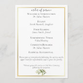 Programme Gold Trimmed Celebration of Life Flat Program (Dos)