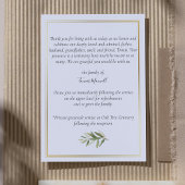 Programme Gold Trimmed Celebration of Life Folded