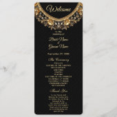 Programme Golden Ornate Frame Wedding Program (Devant)