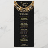 Programme Golden Ornate Frame Wedding Program (Dos)