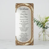 Programme Golden Ornate Frame Wedding Program (Debout devant)