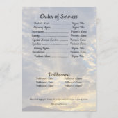 Programme Golden Twilight Cloud Photo Funeral Program (Dos)