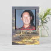 Programme Golden Twilight Cloud Photo Funeral Program (Debout devant)