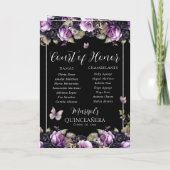 Programme Goth Floral Quinceanera Princess Padrinos (Dos)