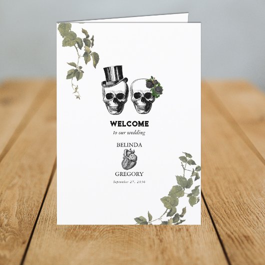 Programme Gothique Coeur floral Mariage de crâne Ordre de se