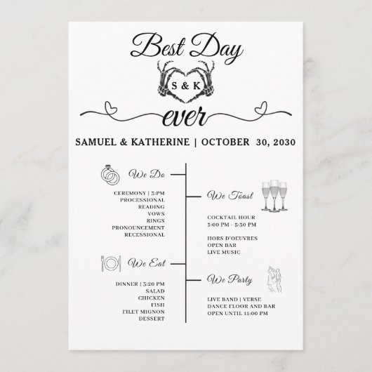 Programme Gothique Romantique Squelette main Halloween Maria (Devant)