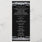 Programme Grand Duchess Silver Scroll Black Wedding Programm (Dos)
