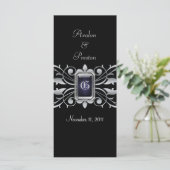 Programme Grand Duchess Silver Scroll Black Wedding Programm (Debout devant)
