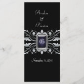 Programme Grand Duchess Silver Scroll Black Wedding Programm (Devant)
