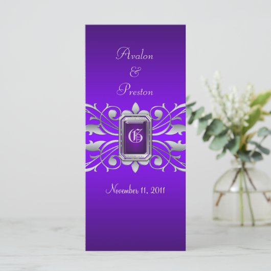 Programme Grand Duchess Silver Scroll Purple Wedple Programm (Debout devant)