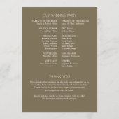 Programme Gras minimaliste - Mariage (Dos)