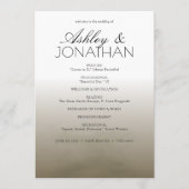 Programme Gras minimaliste - Mariage (Devant)