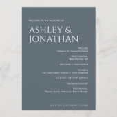 Programme Gras minimaliste - Mariage (Devant)