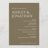 Programme Gras minimaliste - Mariage (Devant)