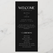 Programme Gras & moderne noir & blanc Mariage (Devant)