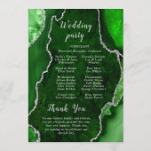 Programme Green and Silver Agate Wedding Program (Dos)
