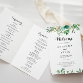 Programme Green Eucalyptus Mariage plié