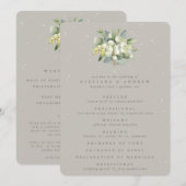 Programme Greige Snowberry+Bouquet Eucalyptus Mariage d'hive (Devant / Derrière)