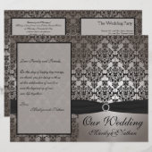Programme Grey and Black Mariage damassé (Devant / Derrière)