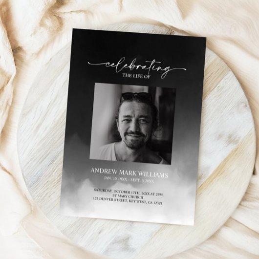 Programme Gris Fog funérailles commémoratives Ordre de servi