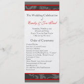 Programme Gris rouge 9x4 Mariage de swirl Damask (Devant)