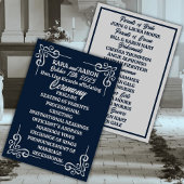 Programme Gris sur ardoise bleu Mariage édouardien