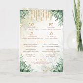 Programme Guide de cérémonie de mariage indien (Dos)