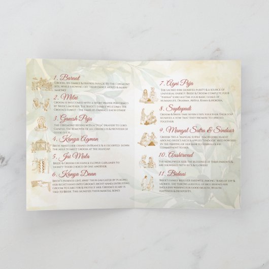 Programme Guide de cérémonie de mariage indien (Intérieur)