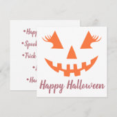 Programme Halloween Citrouille Jack-o'-lantern fille personn (Devant / Derrière)