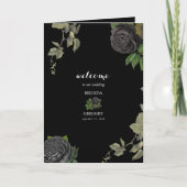 Programme Halloween gothique Mariage noir Ordre de service (Devant)