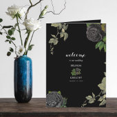 Programme Halloween gothique Mariage noir Ordre de service