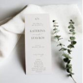 Programme HARMONIE Mariage vert olive