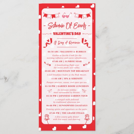 Programme Hearts Happy Valentine's Day Modern Love Pattern (Devant)