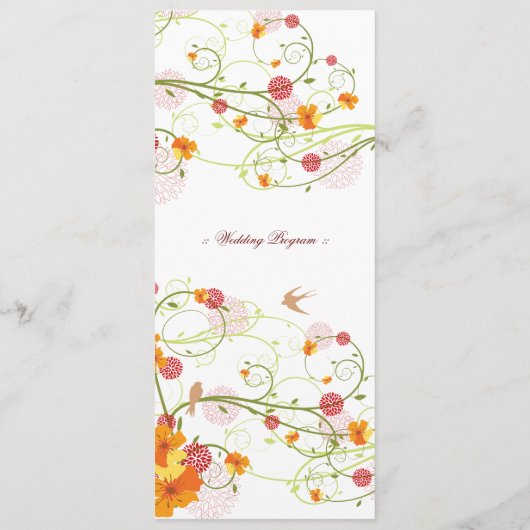 Programme Hibiscus Jaune Mariage Floral (Dos)