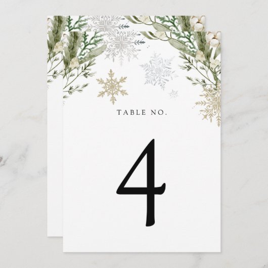 Programme Hiver À feuillage persistant Flambeau de neige Num (Devant / Derrière)