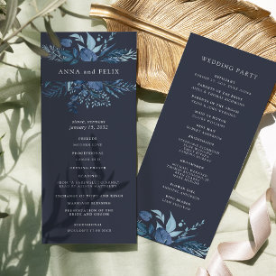 Programme Hiver Azure Mariage botanique bleu