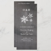 Programme Hiver Frost Snowflakes Chalkboar Ceremony Programm (Devant / Derrière)