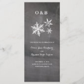 Programme Hiver Frost Snowflakes Chalkboar Ceremony Programm (Devant)