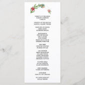 Programme Hiver Poinsettia Pine Berry Mariage de Noël (Dos)