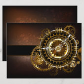 Programme Horloge Steampunk avec des engrenages anciens (Devant / Derrière)
