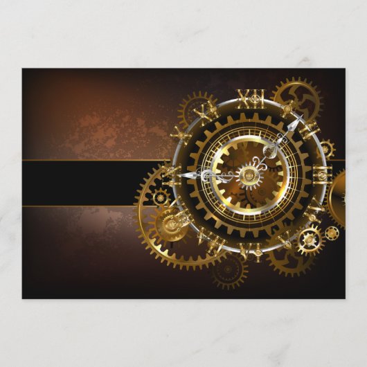 Programme Horloge Steampunk avec engrenages antiques (Devant)