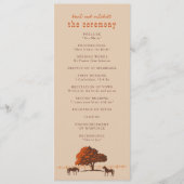 Programme Horse Rail clôture Chêne Chevaux Mariage (Devant)