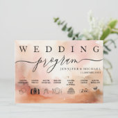 Programme Icône Mariage RoseGold Earthtone Aquarelle (Debout devant)