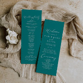 Programme Idyllique Stylish Calligraphie Mariage Turquoise