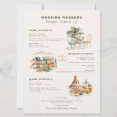 Programme illustré du week-end de mariage à Marrak (Dos)