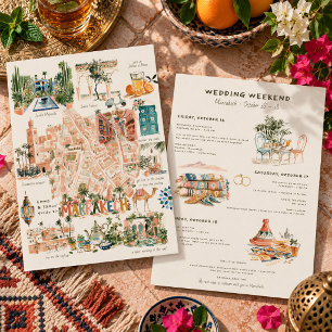 Programme illustré du week-end de mariage à Marrak